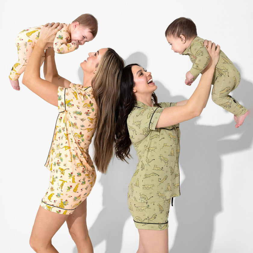 Pounce In Paradise Cheetah Bamboo Women's Pajama Short Set