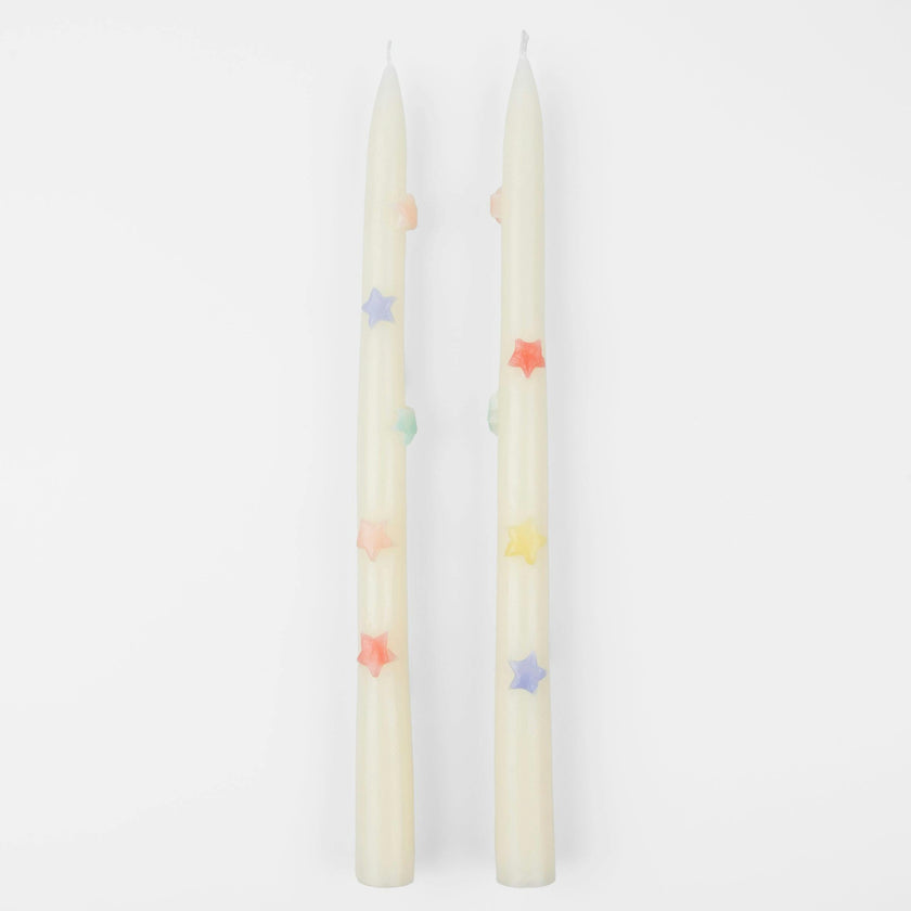 Mixed Star Taper Candles