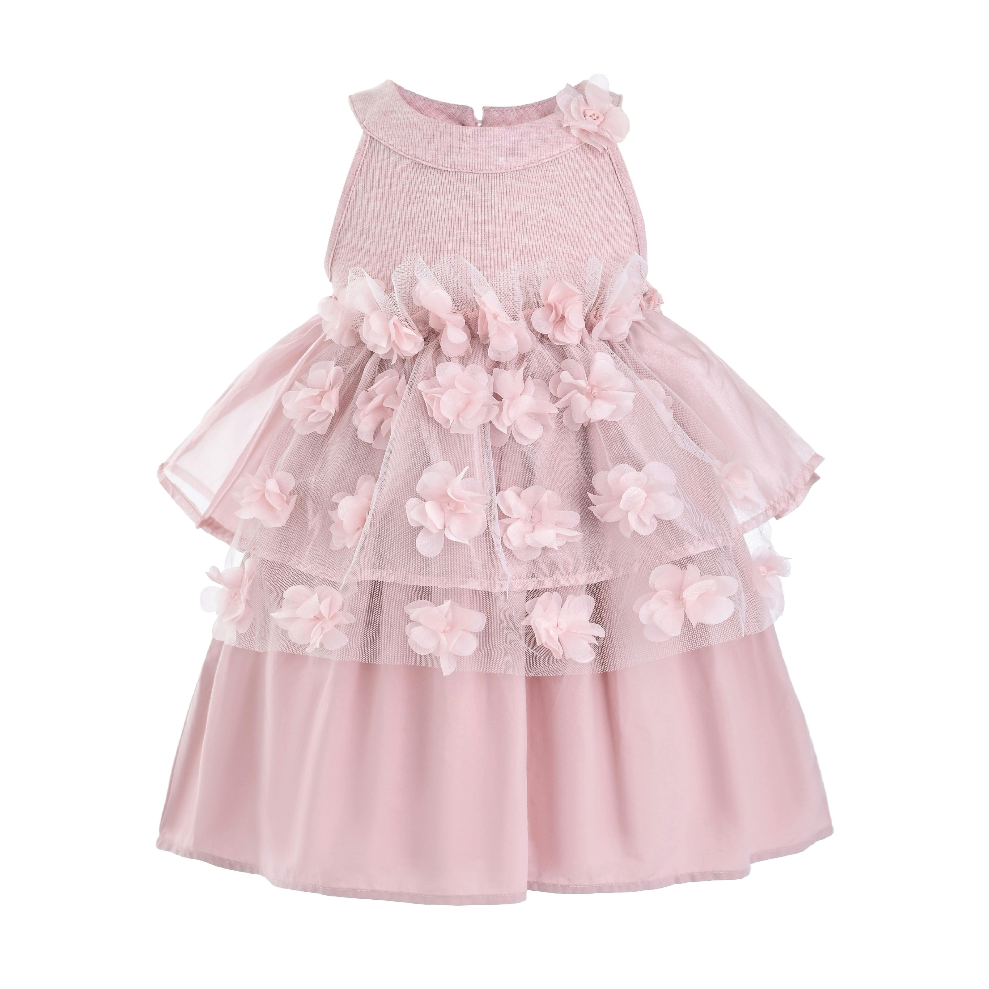 Pink Veda Petal Princess Tulle Dress