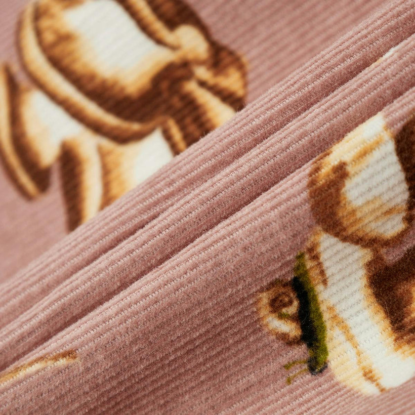 Mushroom Corduroy Ruffle Snap Jumper