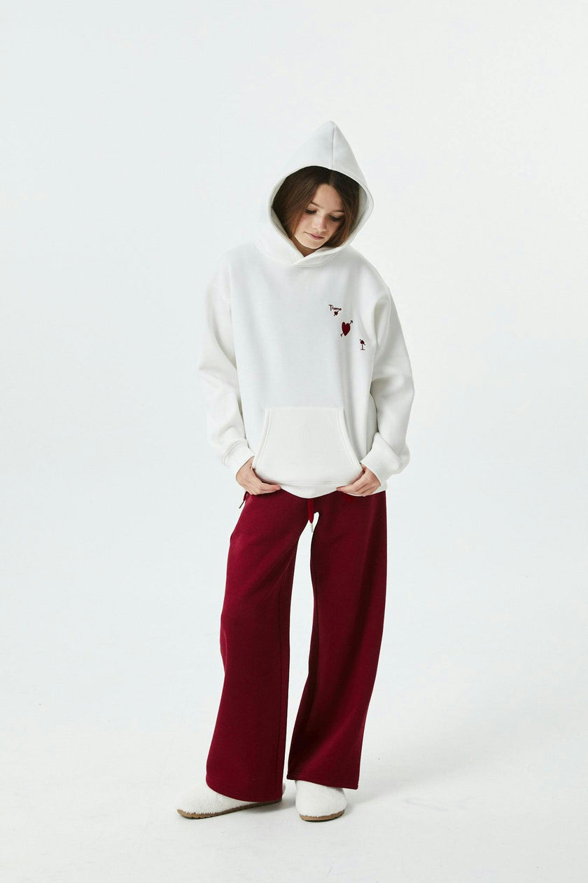 Lea White French Terry Oversized Hoodie - Ace