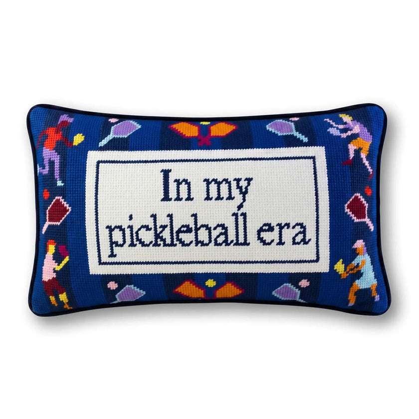 Pickleball Era Needlepoint Pillow