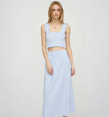 The Delphine Nap Skirt - Blue/White Stripe