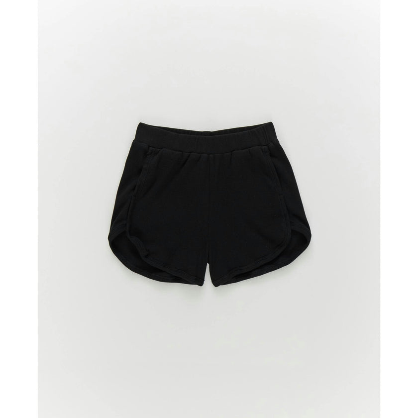 Girls Rib Shorts in Black