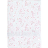 Pink Bunny Toile Blanket