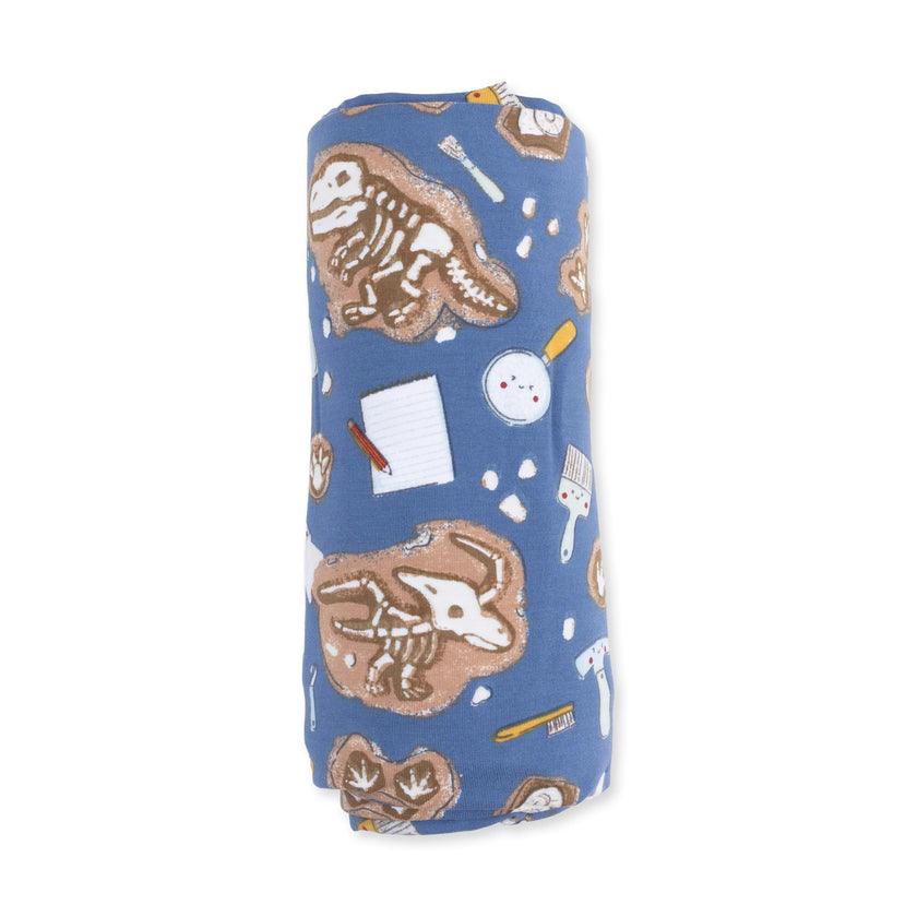 Glow in the Dark Dino Dig - Swaddle Blanket