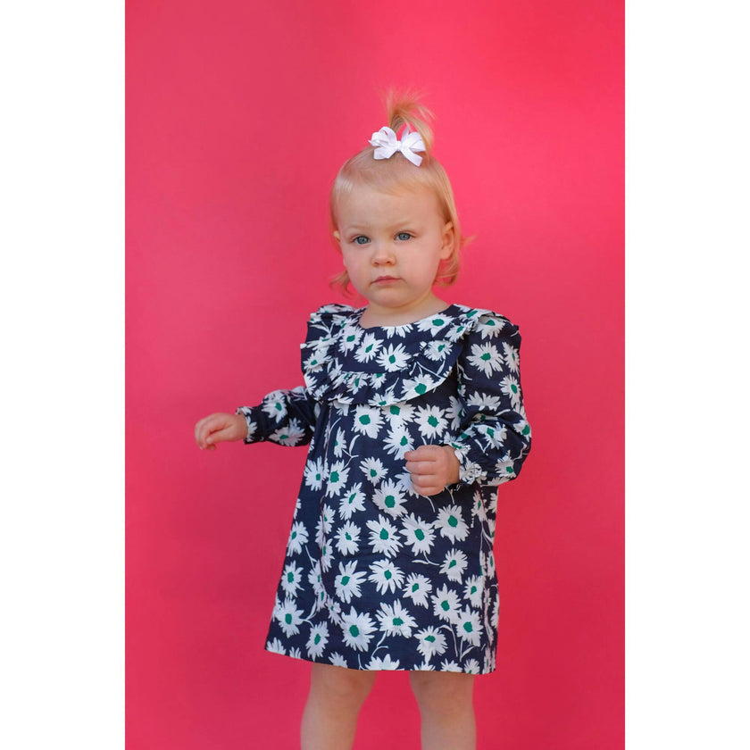 Kennedy Ruffle Bib Dress, Prints