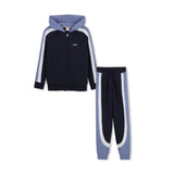 Navy & Blue Color-Block Tracksuit