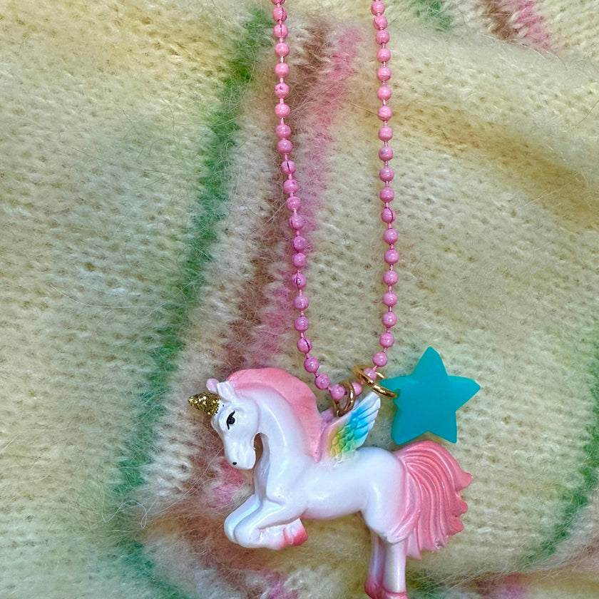RAINBOW UNICORN CHARM NECKLACE