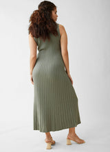 A-Line Sweater Knit Maternity Nursing Midi Dress
