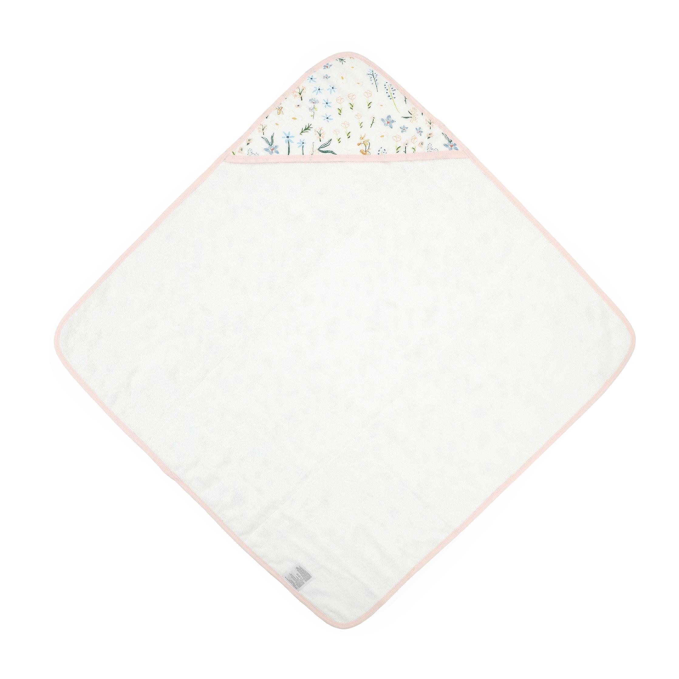 Infant Hooded Towel - Pastel Petals
