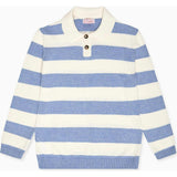 Blue Stripe Brio Cotton Boy Jumper