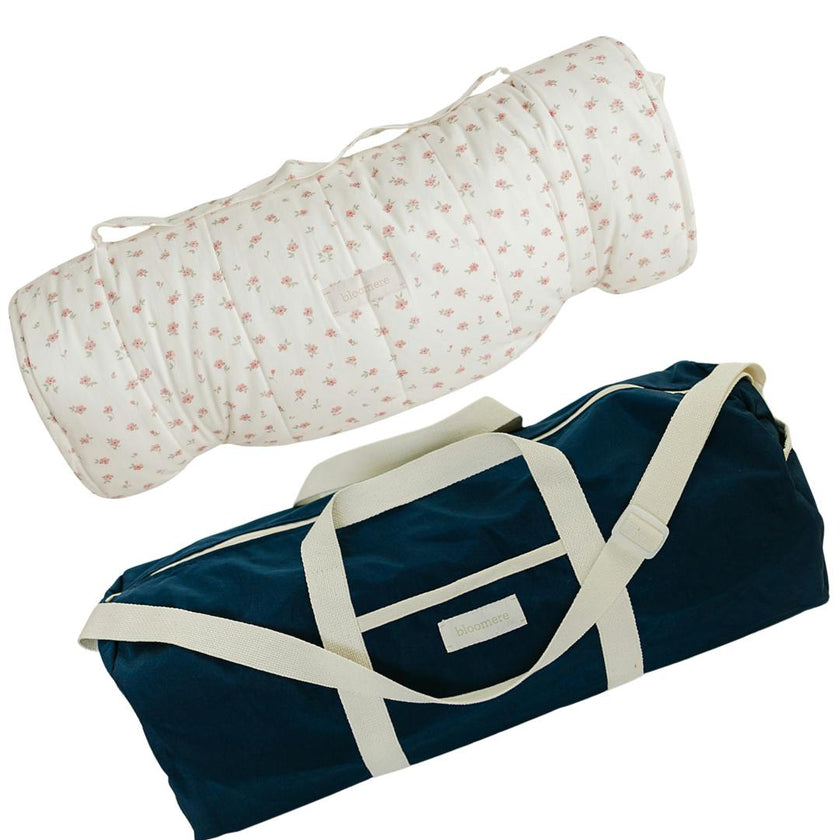 BLOOMERE  Nap Mat Set (Floral Navy Bag)