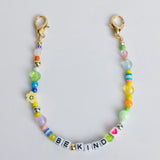 Be Kind Clip on Beaded Bag Chain 10"