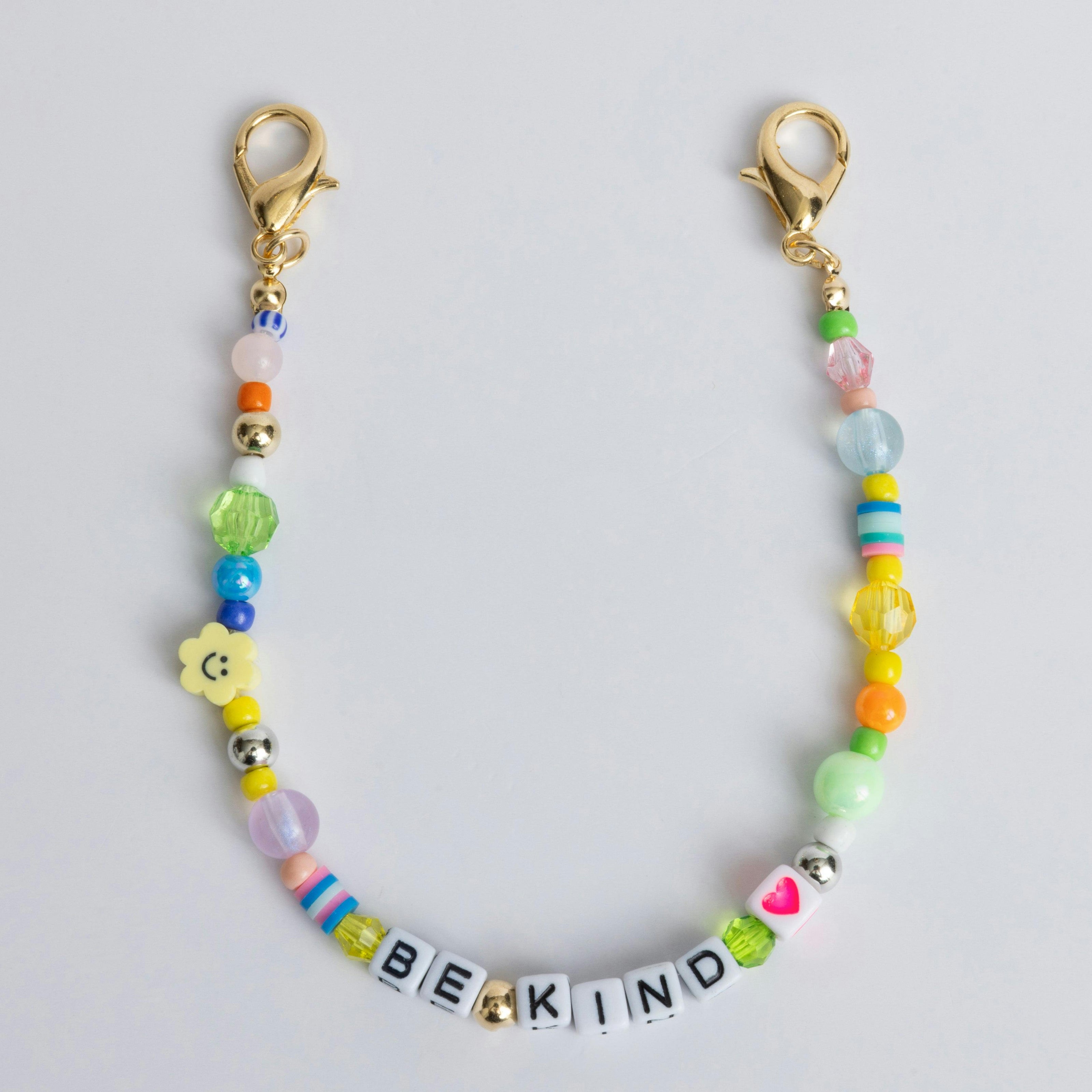 Be Kind Clip on Beaded Bag Chain 10
