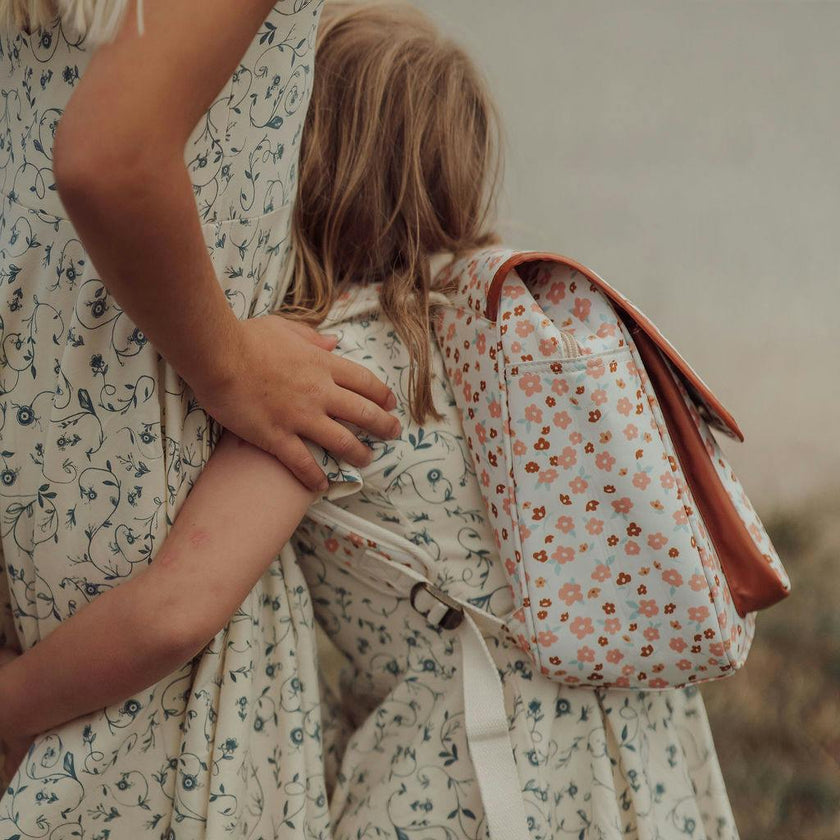 Sweetheart Twirl Dress | Organic Cotton Jersey - Scandi Floral