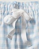 Men's Twill Pajama Set in Light Blue Gingham