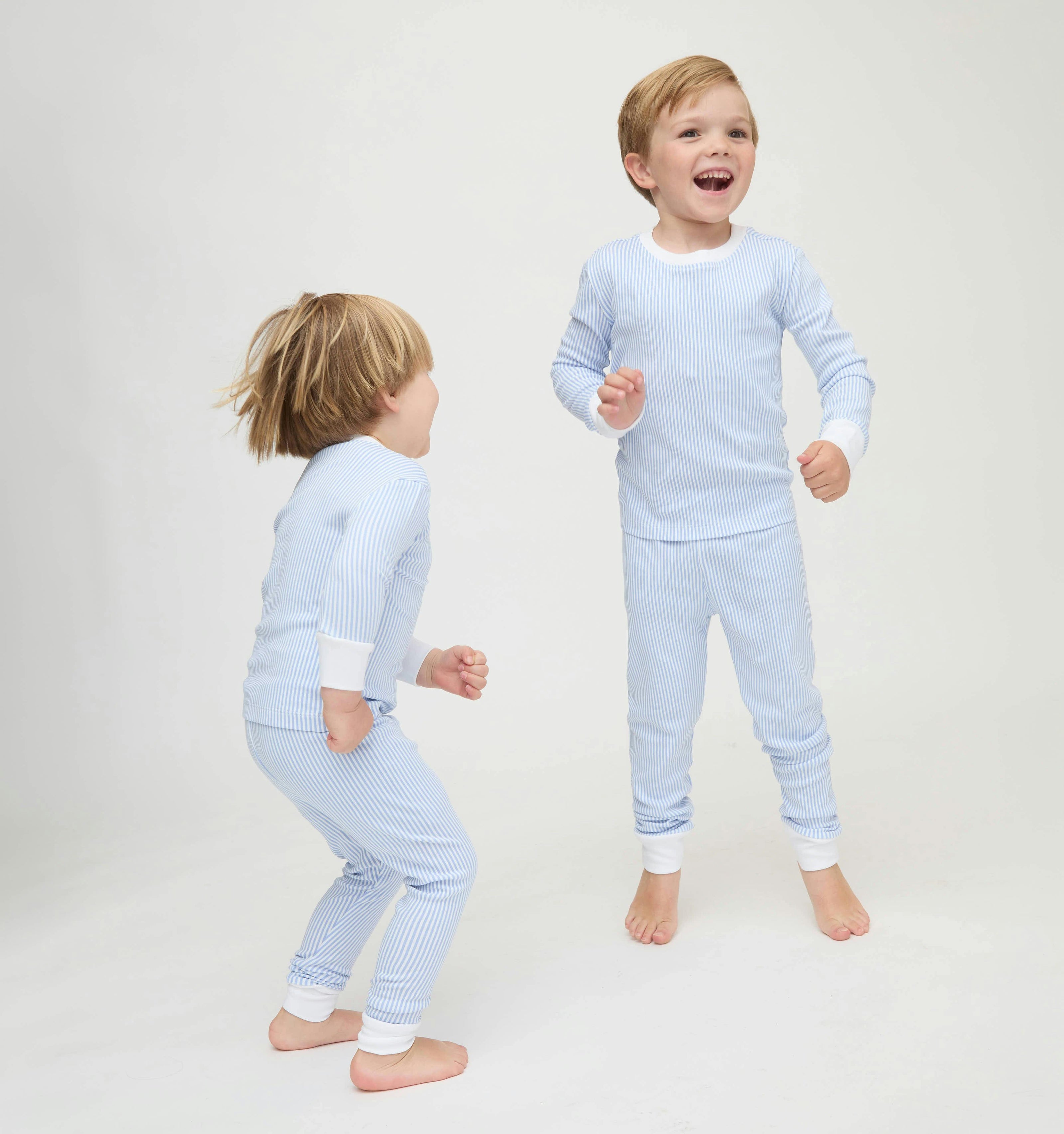 The Tiny Sully PJ Set - Blue/White Stripe