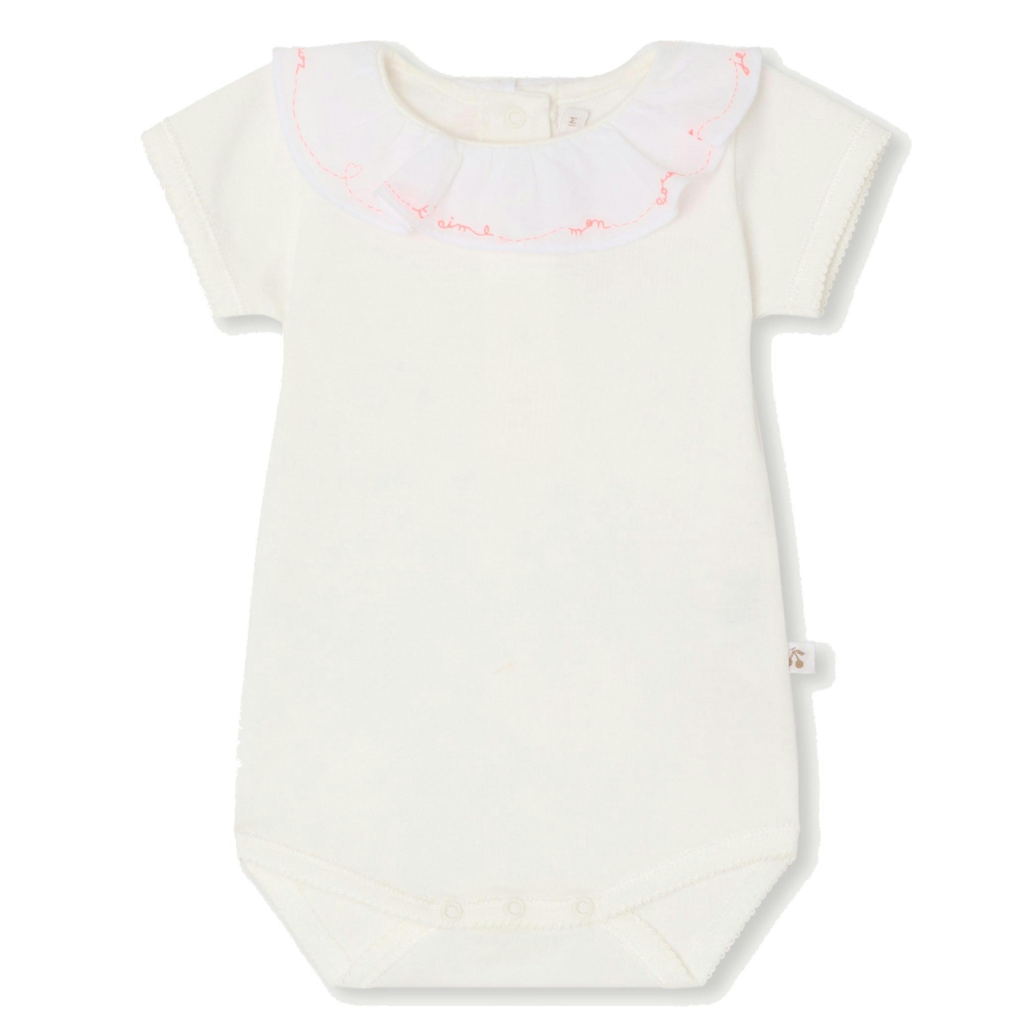 BONPOINT June Neon Detail Bodysuit - Blanc Lait