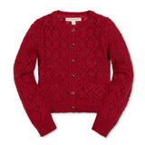 Organic Pointelle Cardigan Sweater