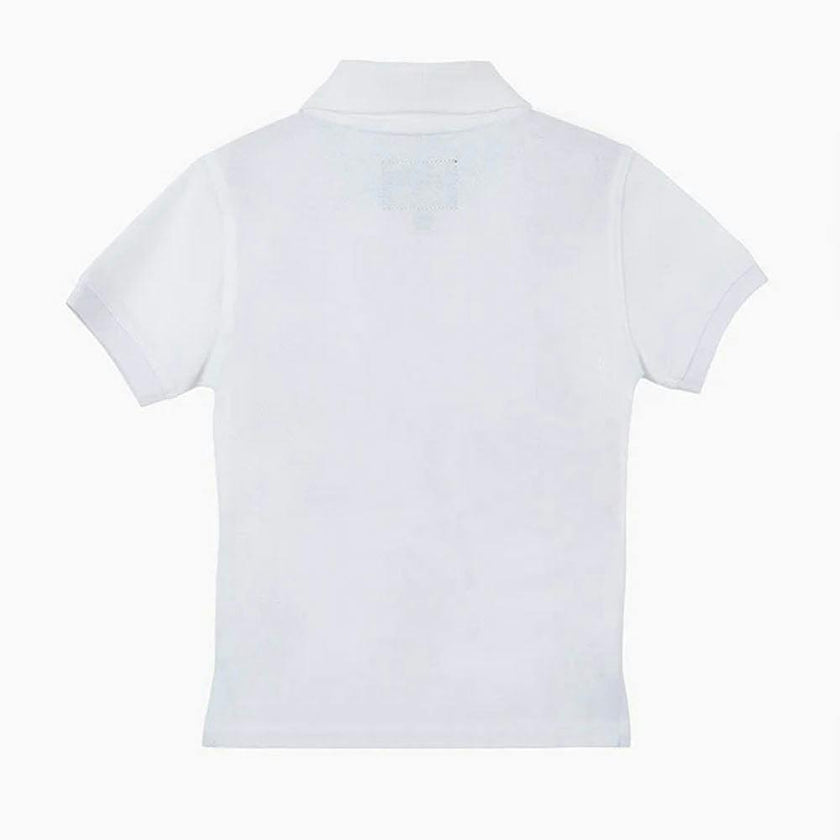 Harry Piqué Polo in White