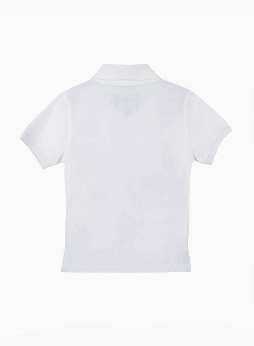 Harry Piqué Polo in White
