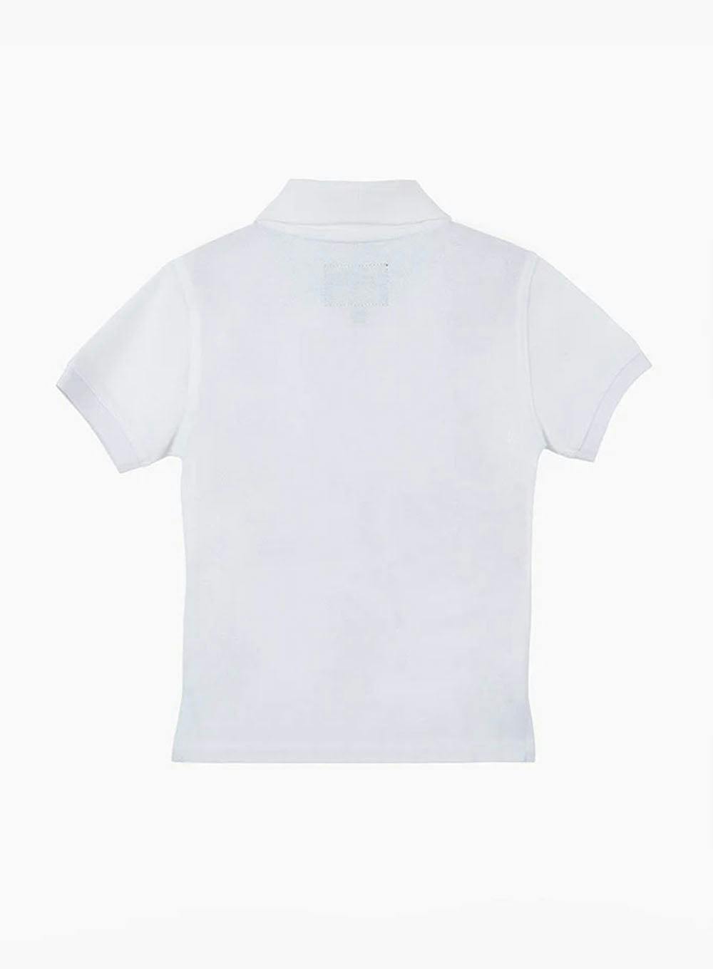 Harry Piqué Polo in White