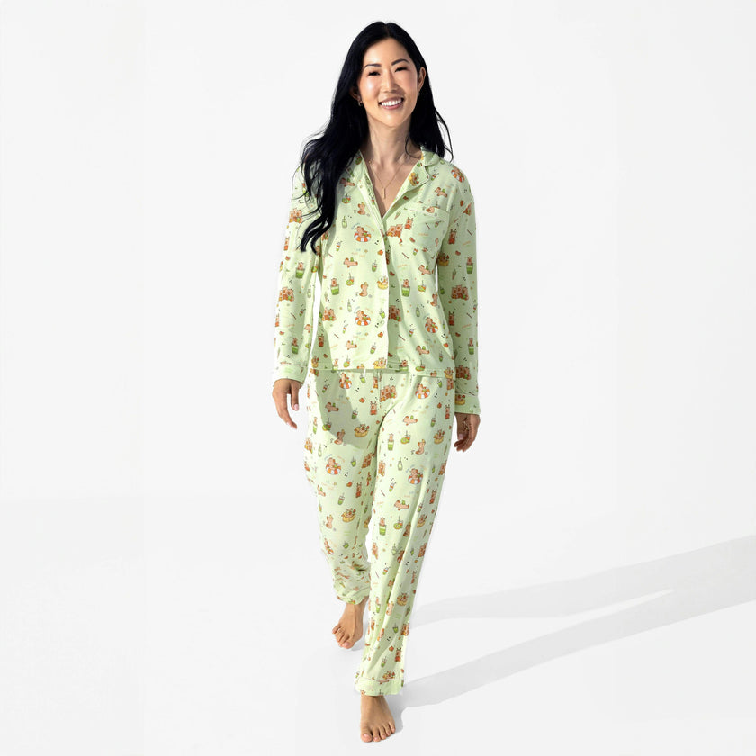 Capybara Boba Bamboo Women's Pajama Set
