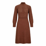 Organic Puff Sleeve Pointelle Sweater Dress