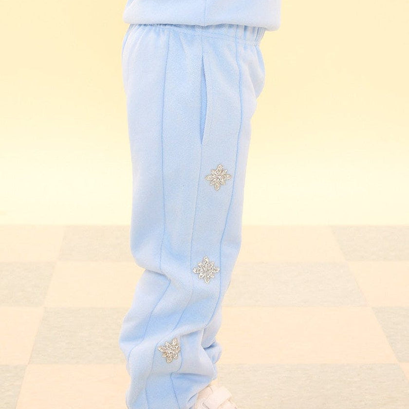 Mini Casey Jogger Sweatpants in Light Blue