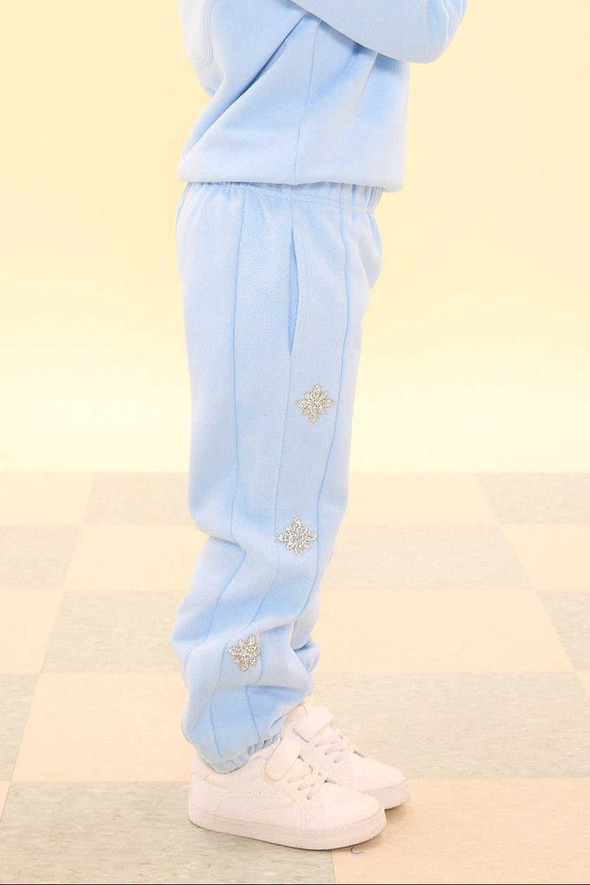 Mini Casey Jogger Sweatpants in Light Blue