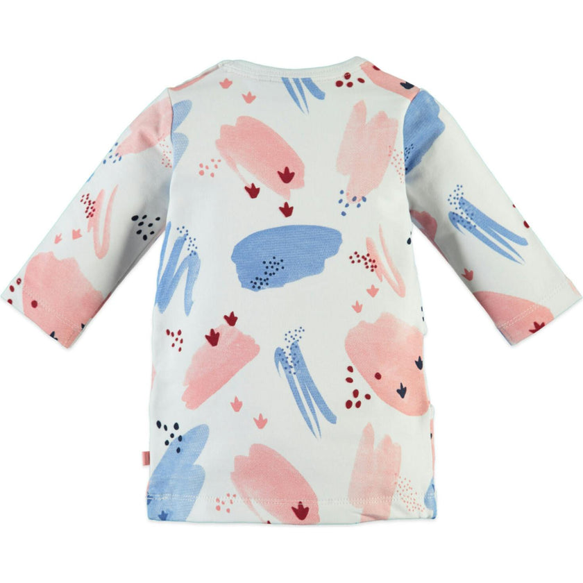 Abstract Print Long Sleeve Dress