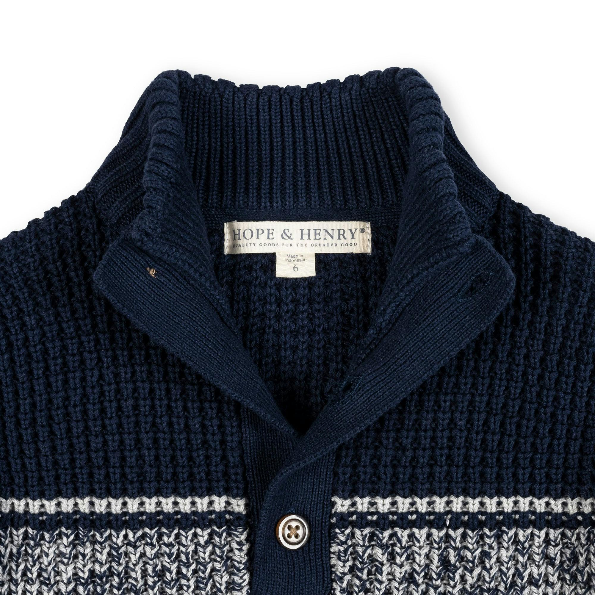 Organic Mock Neck Waffle Sweater