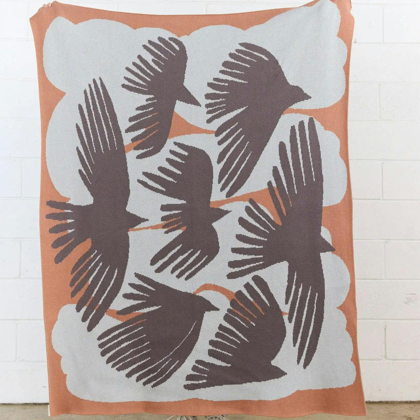 Crows Knit Blanket