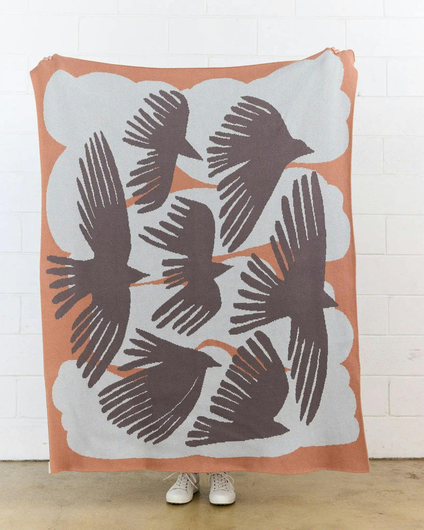 Crows Knit Blanket