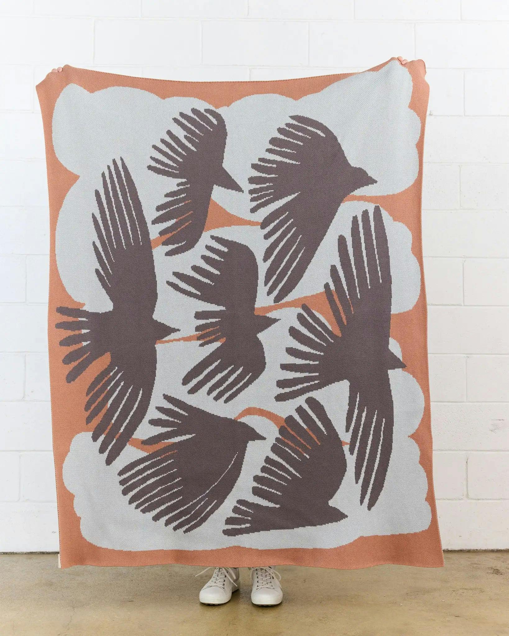 Crows Knit Blanket