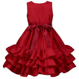 Bella Frill Satin Girls Party Dress