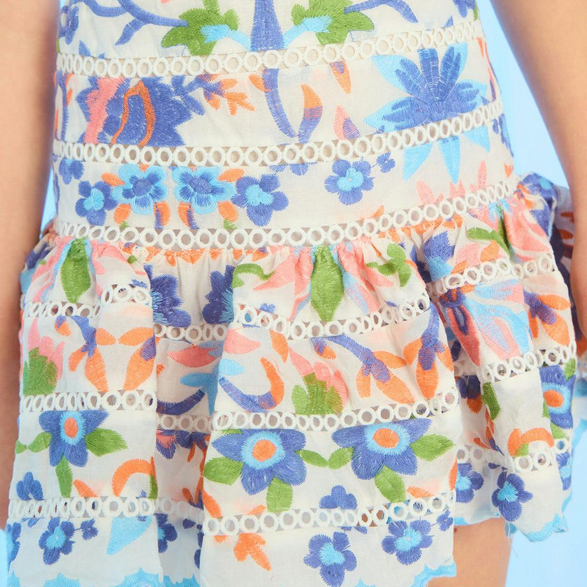 Sarah Embroidered Mini Skirt