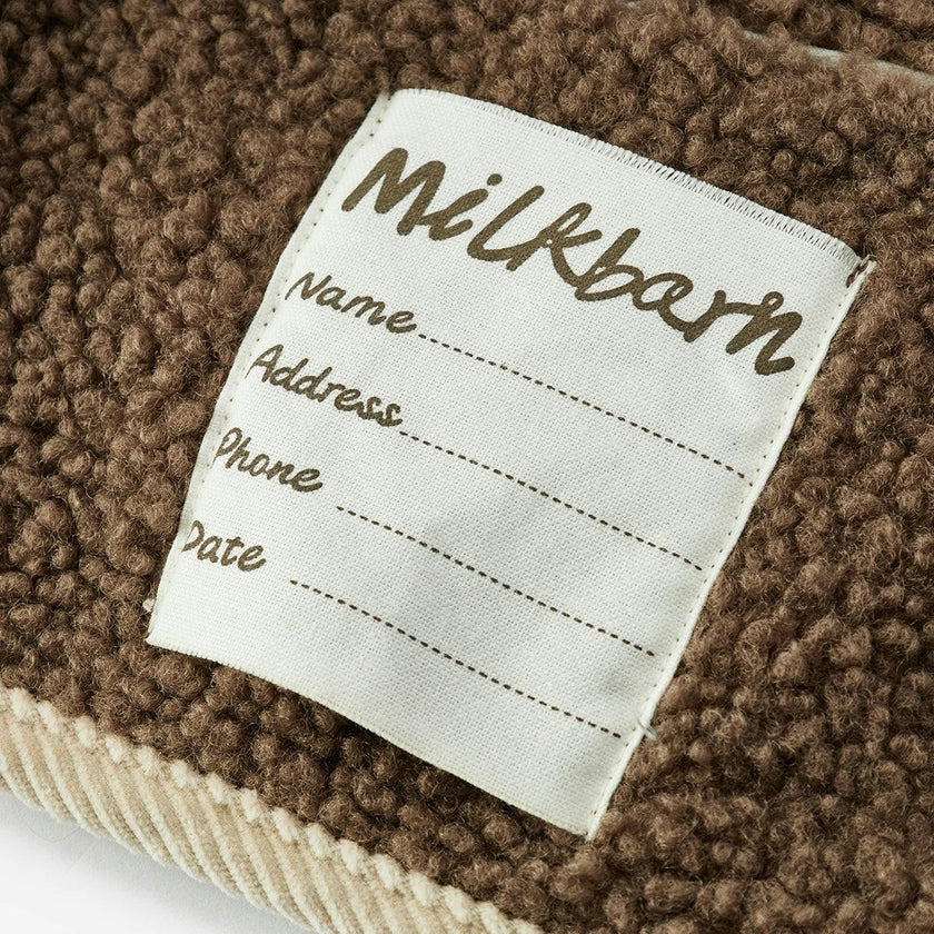 Beige Corduroy Sherpa Reversible Jacket