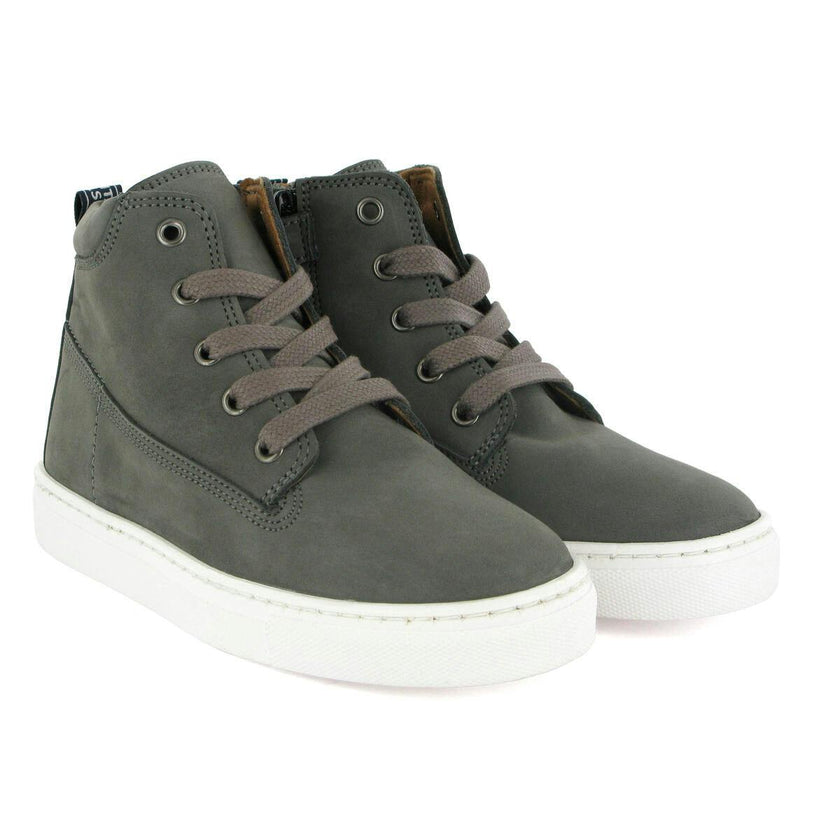 Nubuck Leather Sneaker Boots, Grey