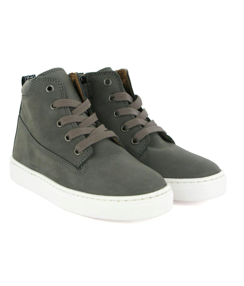 Nubuck Leather Sneaker Boots, Grey