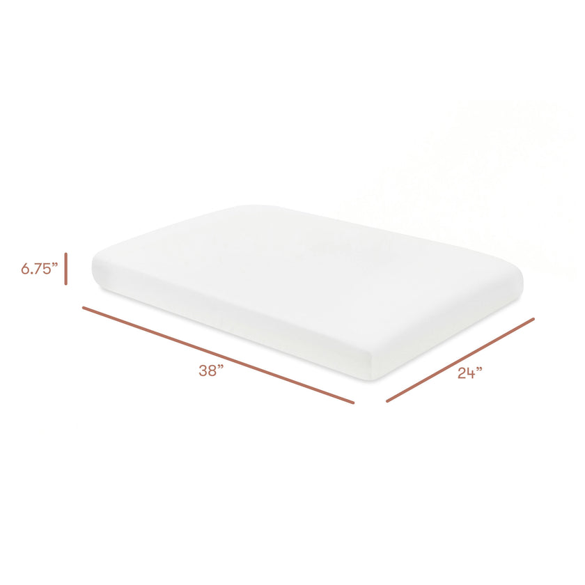 Mini Crib Sheet in GOTS Certified Organic Brushed Cotton in Bright White