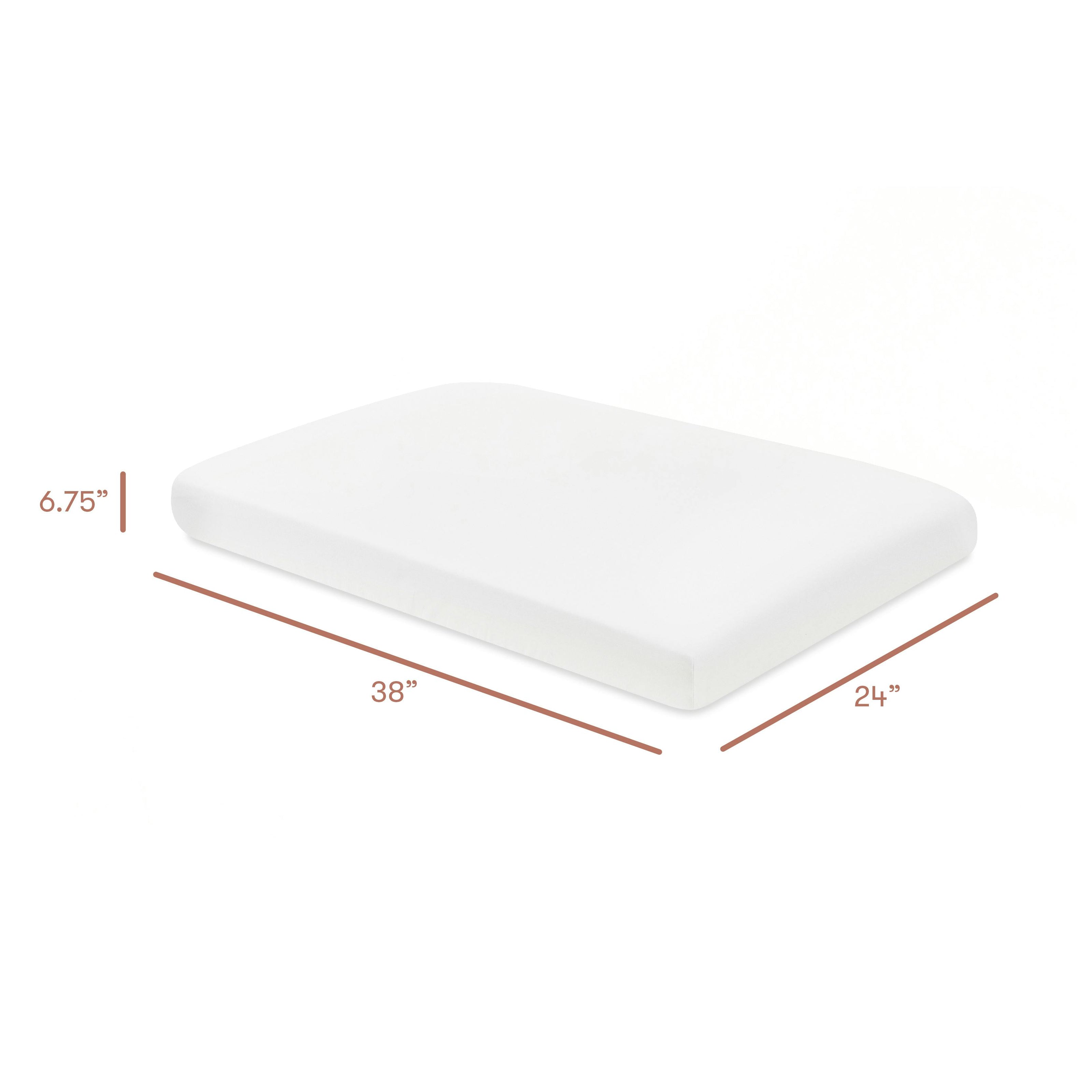 Mini Crib Sheet in GOTS Certified Organic Brushed Cotton in Bright White