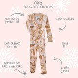 CRUZ Snug Fit Footed Baby Girls Pajamas