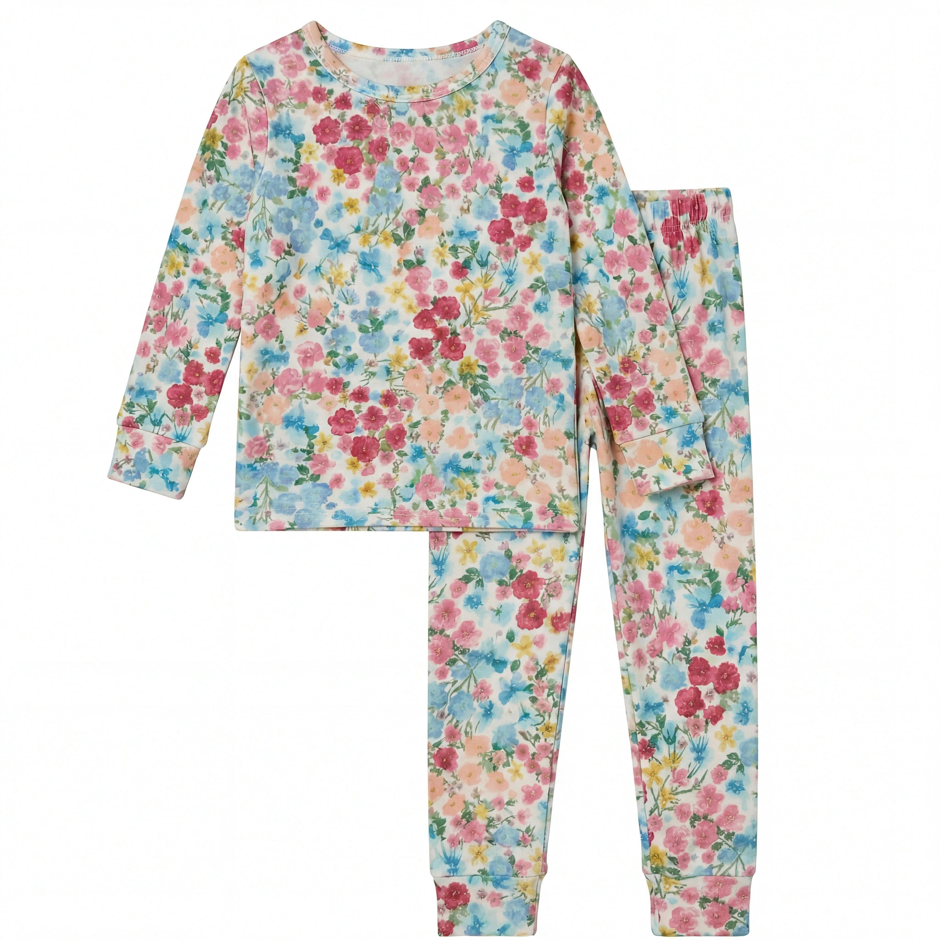 Petal Parade Long Sleeve & Pants Kids Pajamas