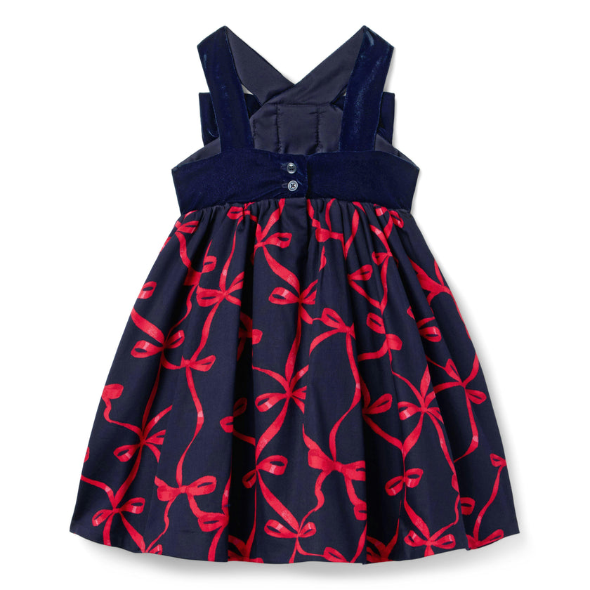 The Bow-Ment Dress, navy blue