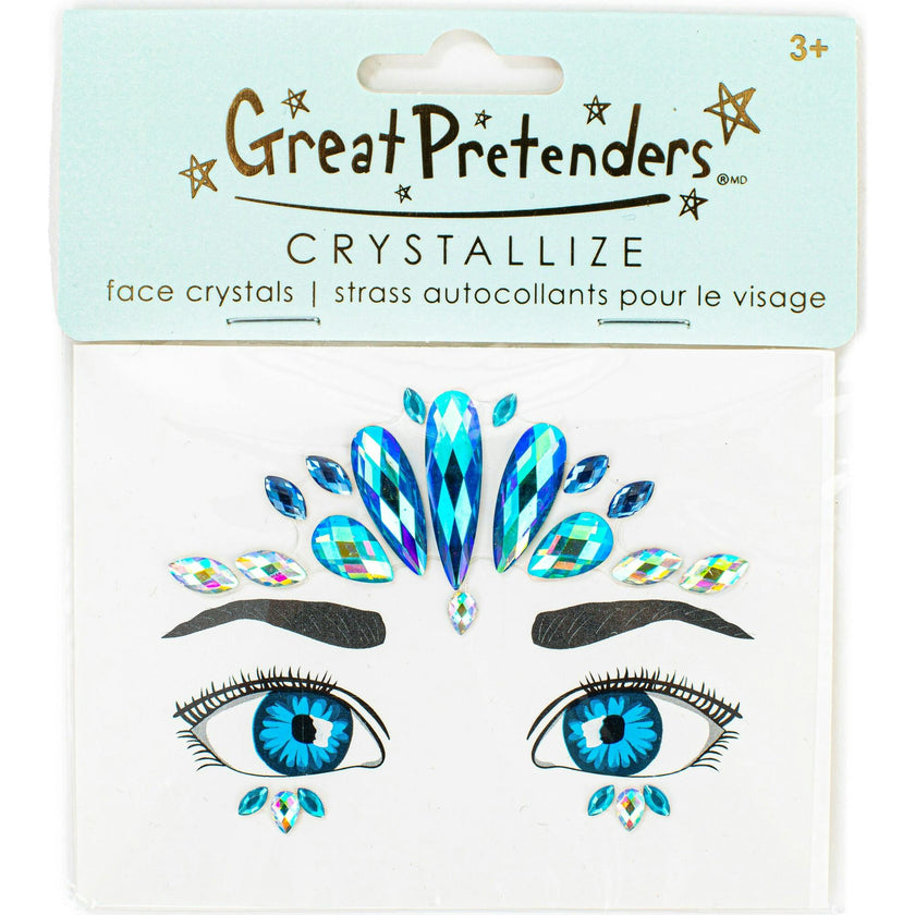 6 Packs Ocean Mermaid Face Crystals