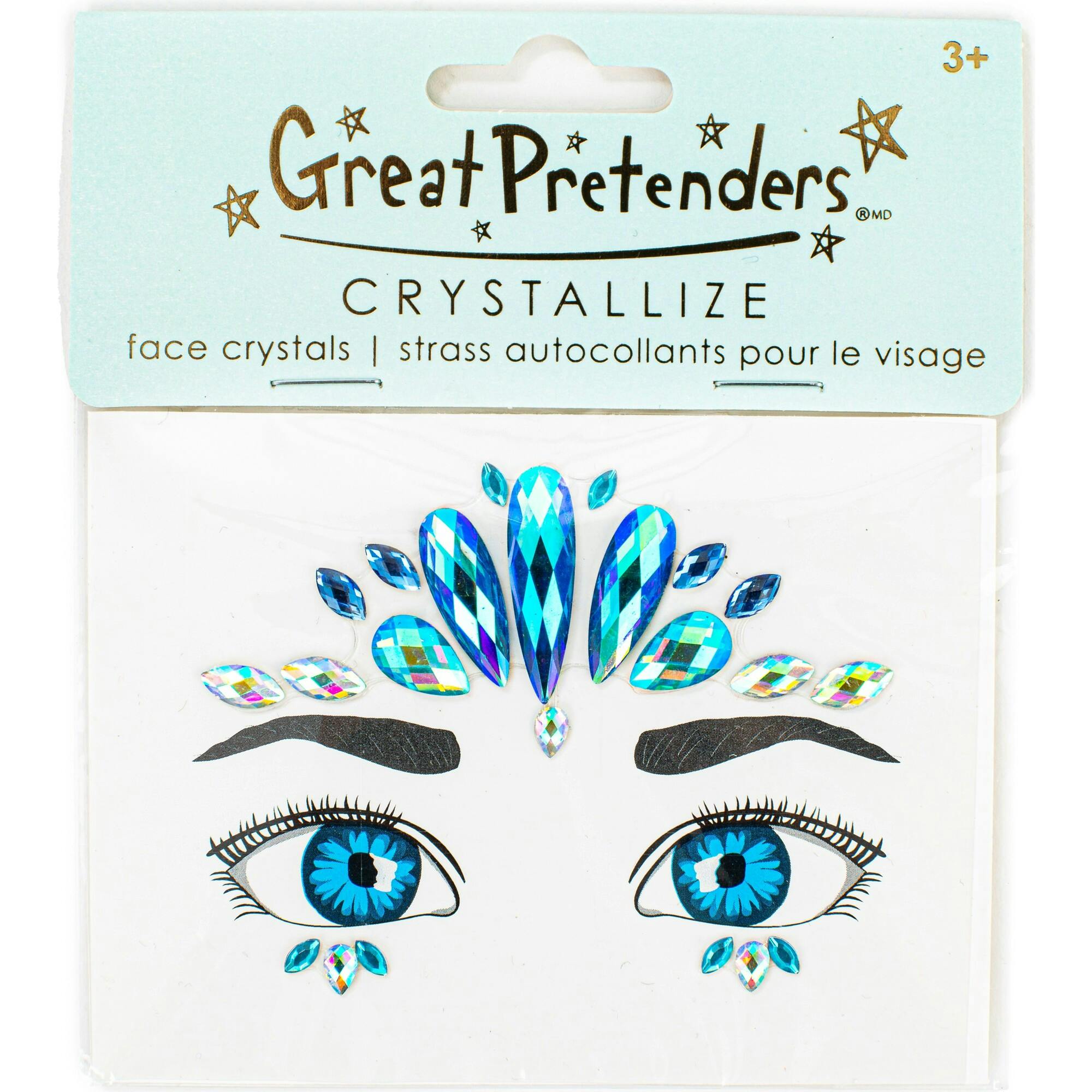 6 Packs Ocean Mermaid Face Crystals