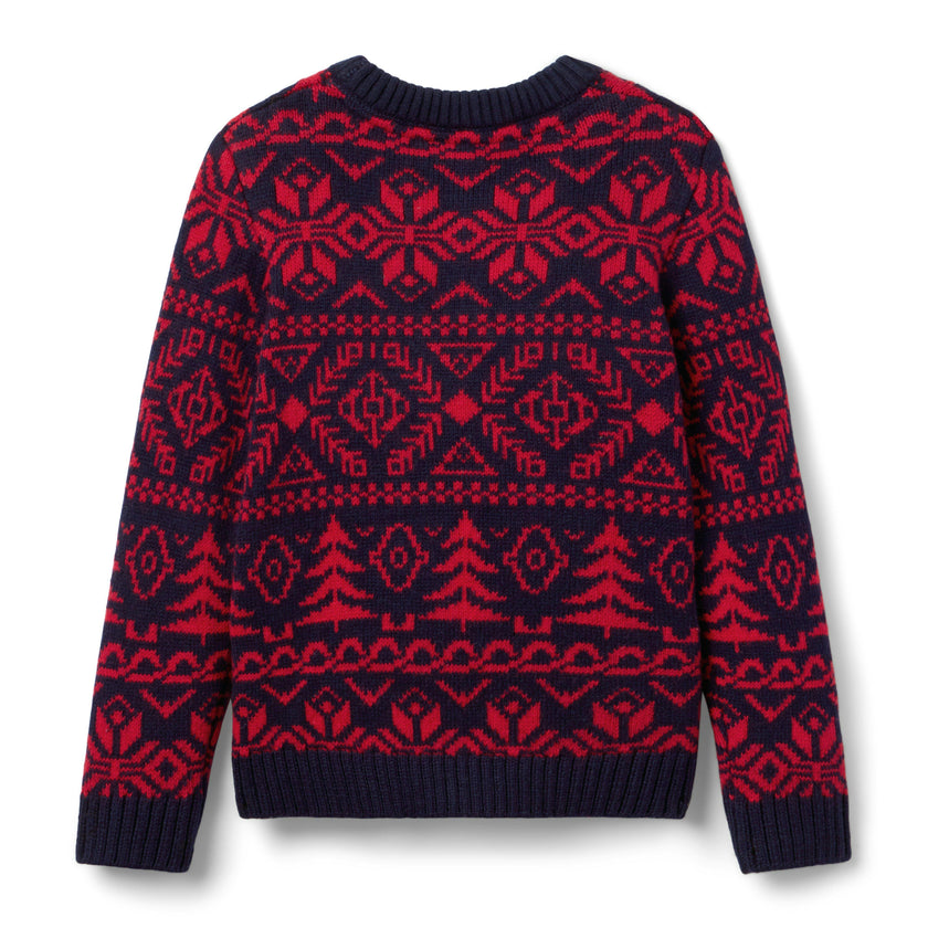 The Holiday Fair Isle Sweater, navy blue