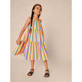 Tie Shoulder Tiered Dress, Multi